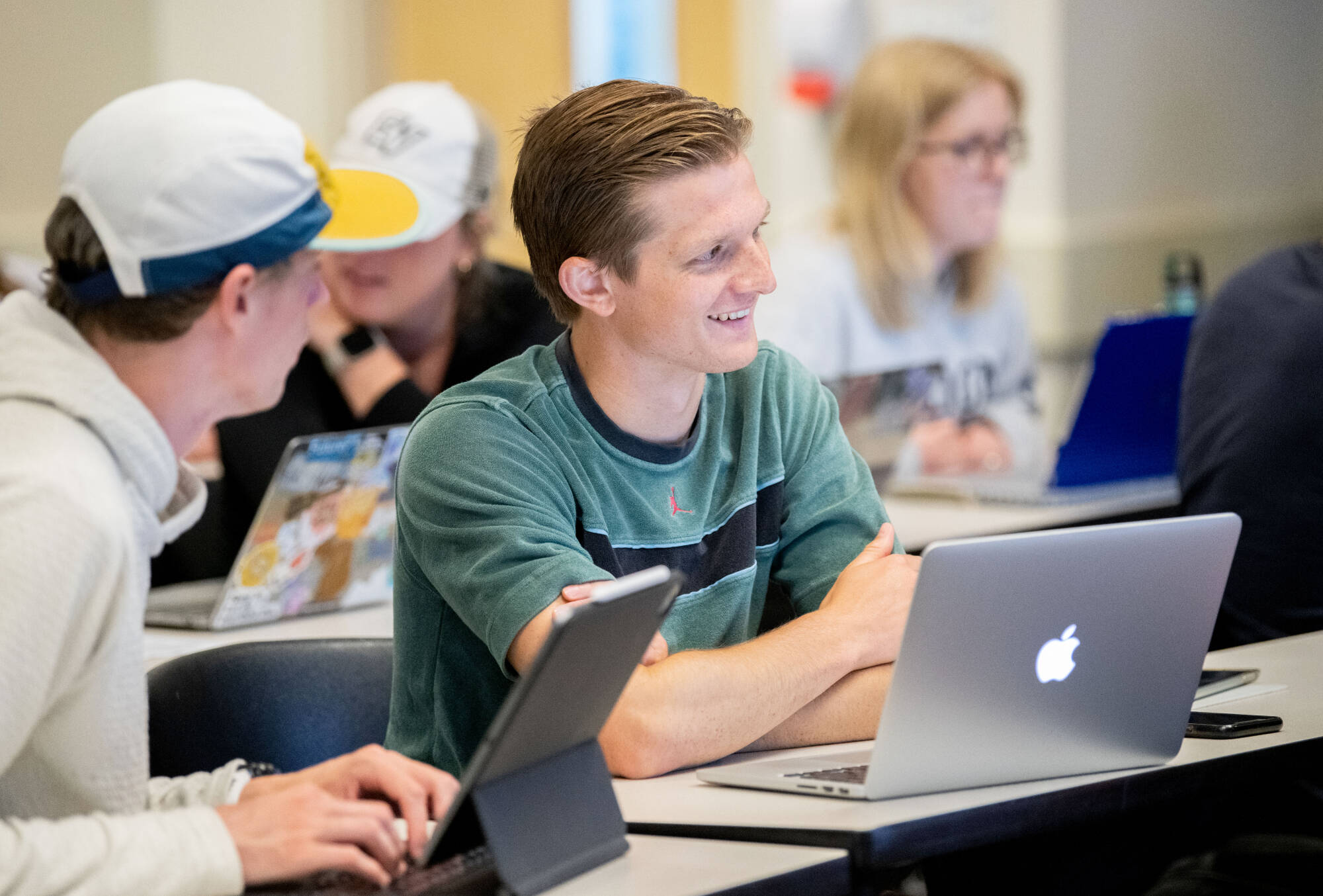 Student in classroom.